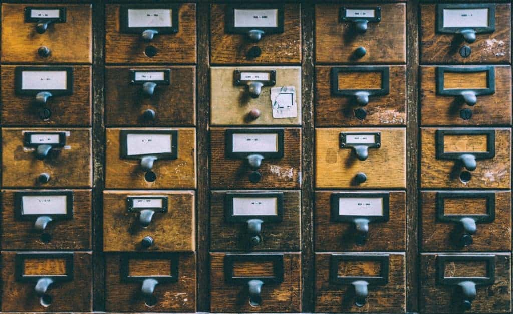 Old fashion wooden drawers