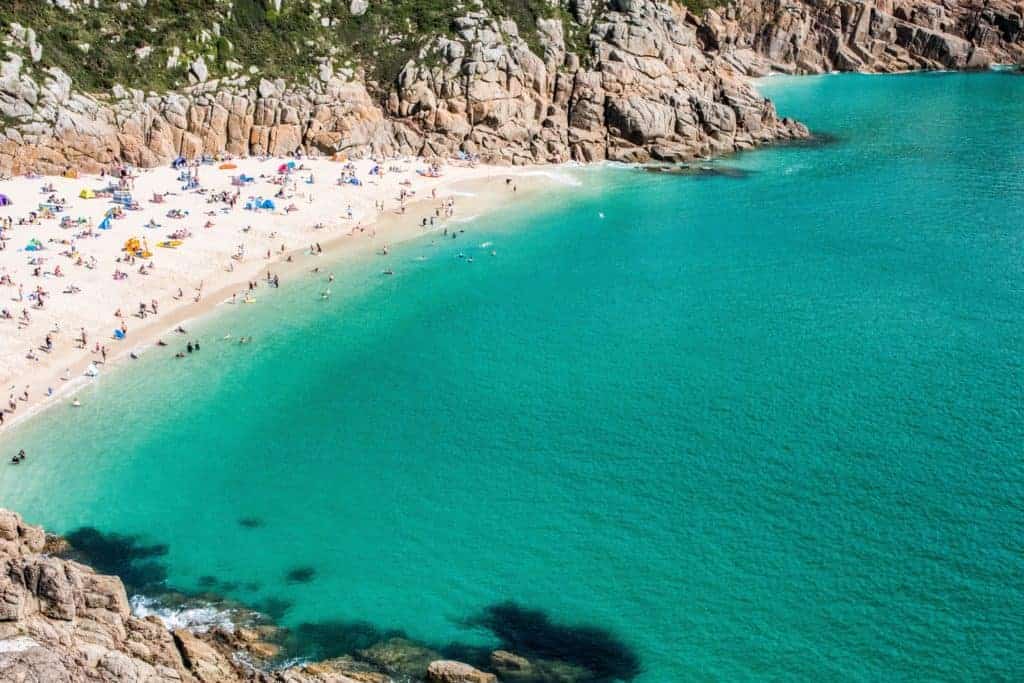 Clear ocean view with beach